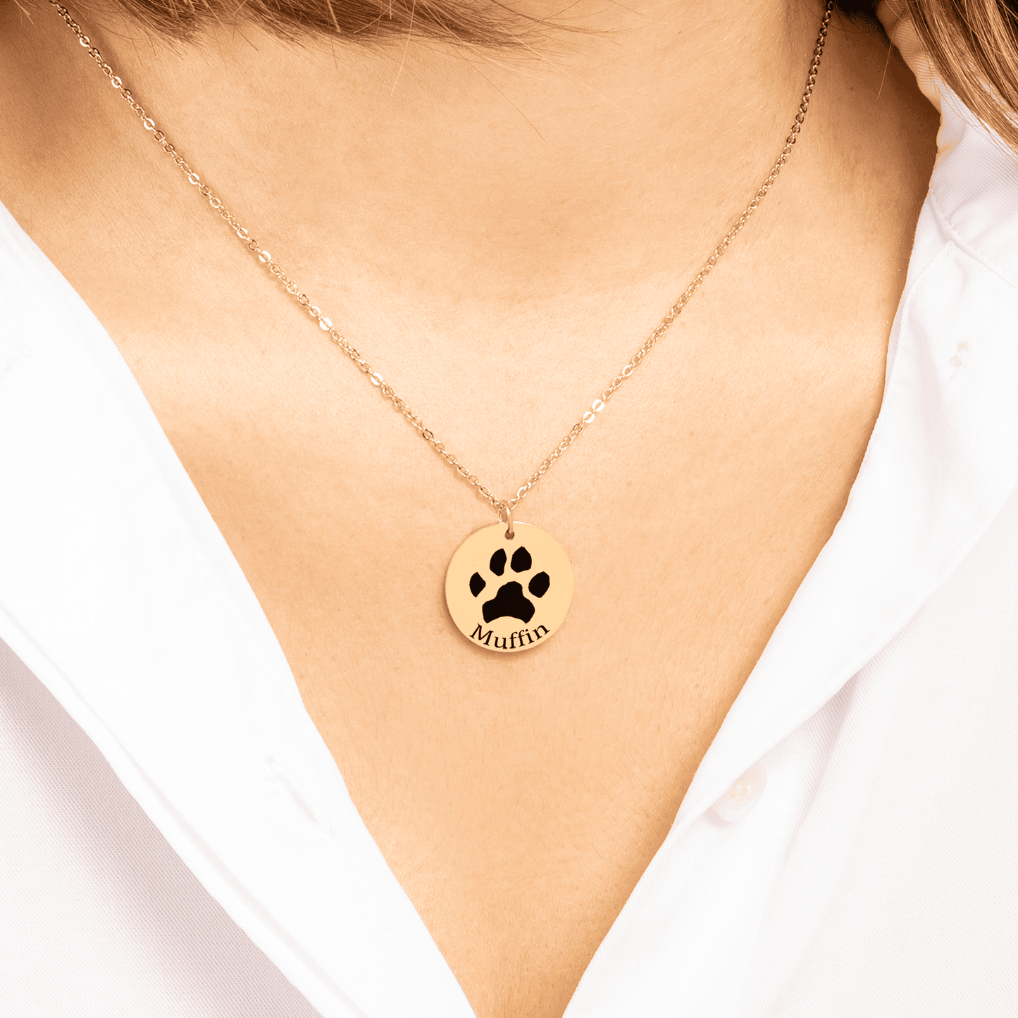 Custom Paw Print Necklace