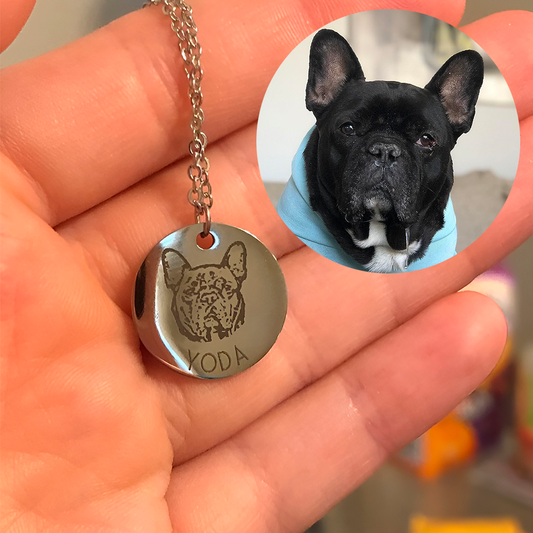 Custom Dog Portrait Necklace