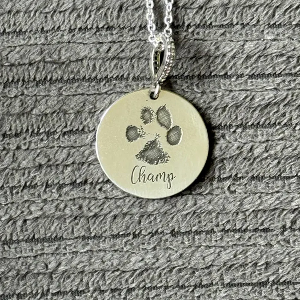 paw print necklace