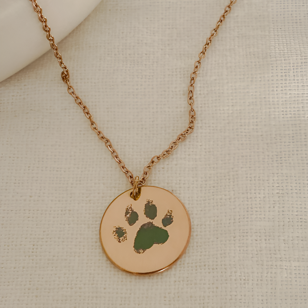 paw print necklace