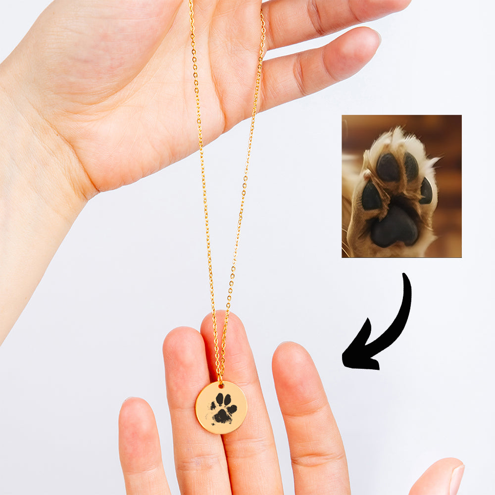 paw print necklace