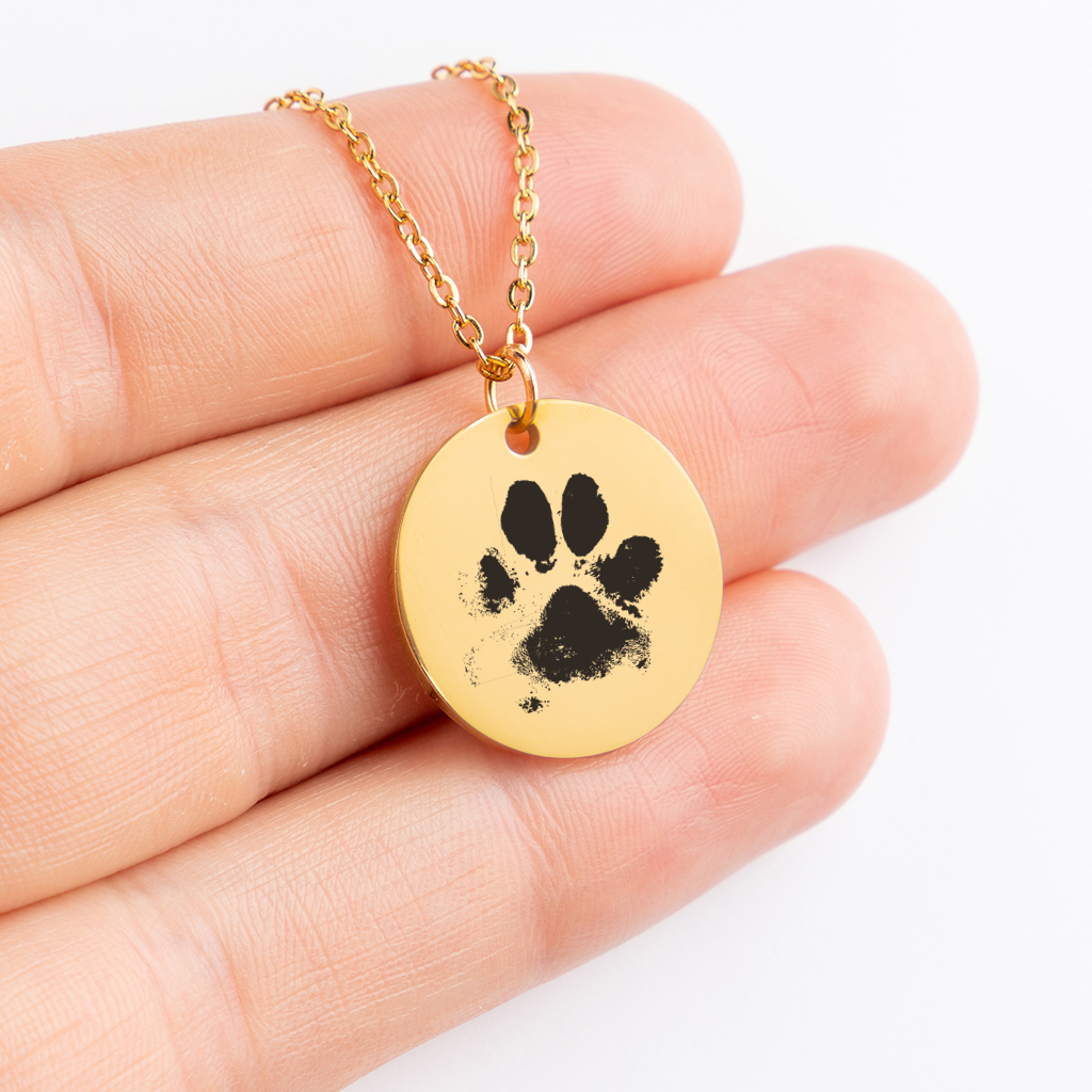 paw print necklace